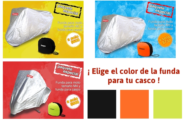 Nuevos Paquetes de fundas para motos y casco Feeper